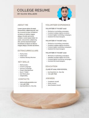 Collage Student Resume