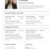 Teacher Resume Download