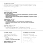 Preschool Teacher Resume