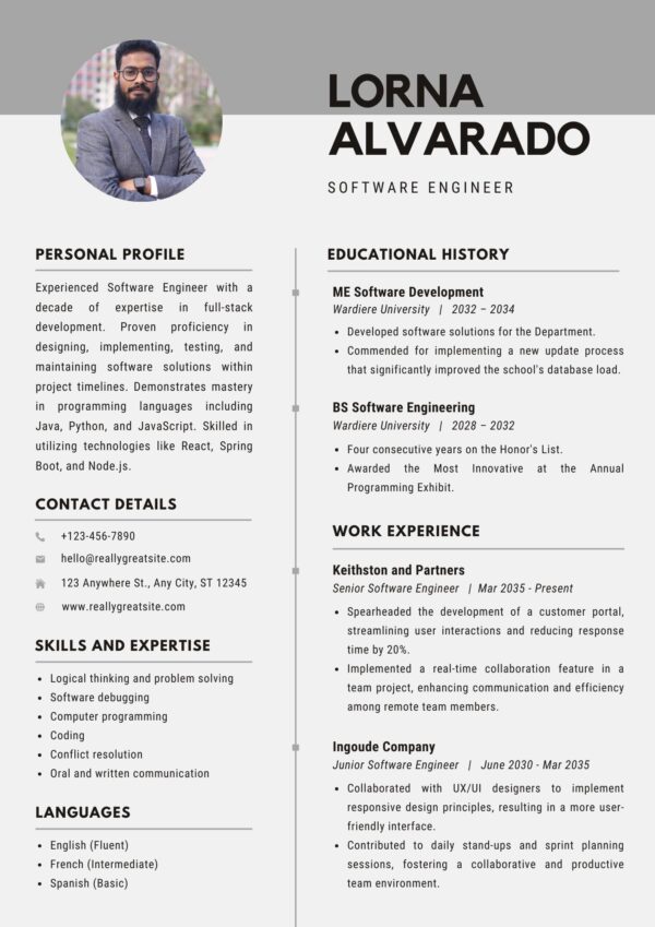 software engineer cv