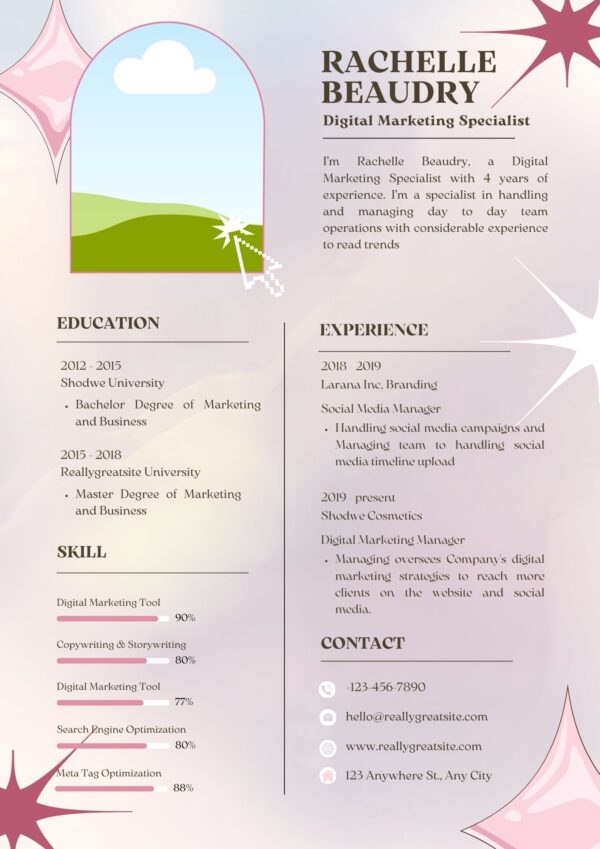 digital marketing cv