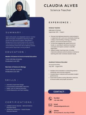 biodata for teacher job