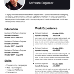 software developer cv template