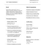 software engineer resume template word