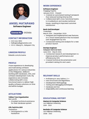 junior front end developer resume